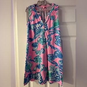 Lilly Pulitzer Essie dress in Pink Pout Barefoot Princess size women XS